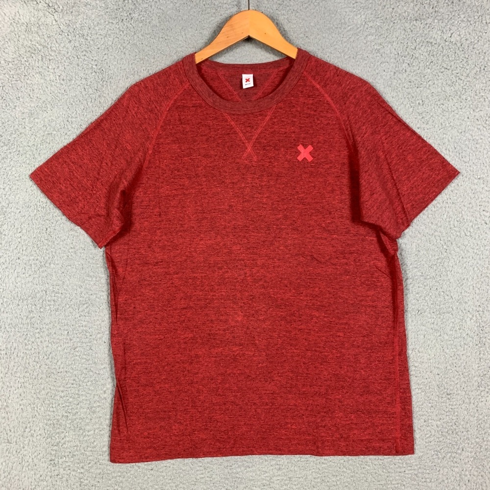 Best Made Co T-Shirt Men's Large Red Heather X Logo Crewneck Cotton Slub Jersey